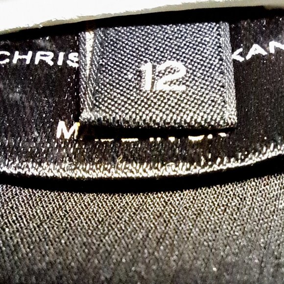 CHRISTOPHER KANE Celestial Combo dress Sz 12 or ~M-L SILK & LEATHER Connoisseurs - Picture 10 of 13